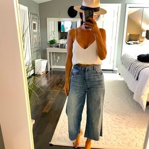 Zara wide leg 70s tribute high rise jeans size 2